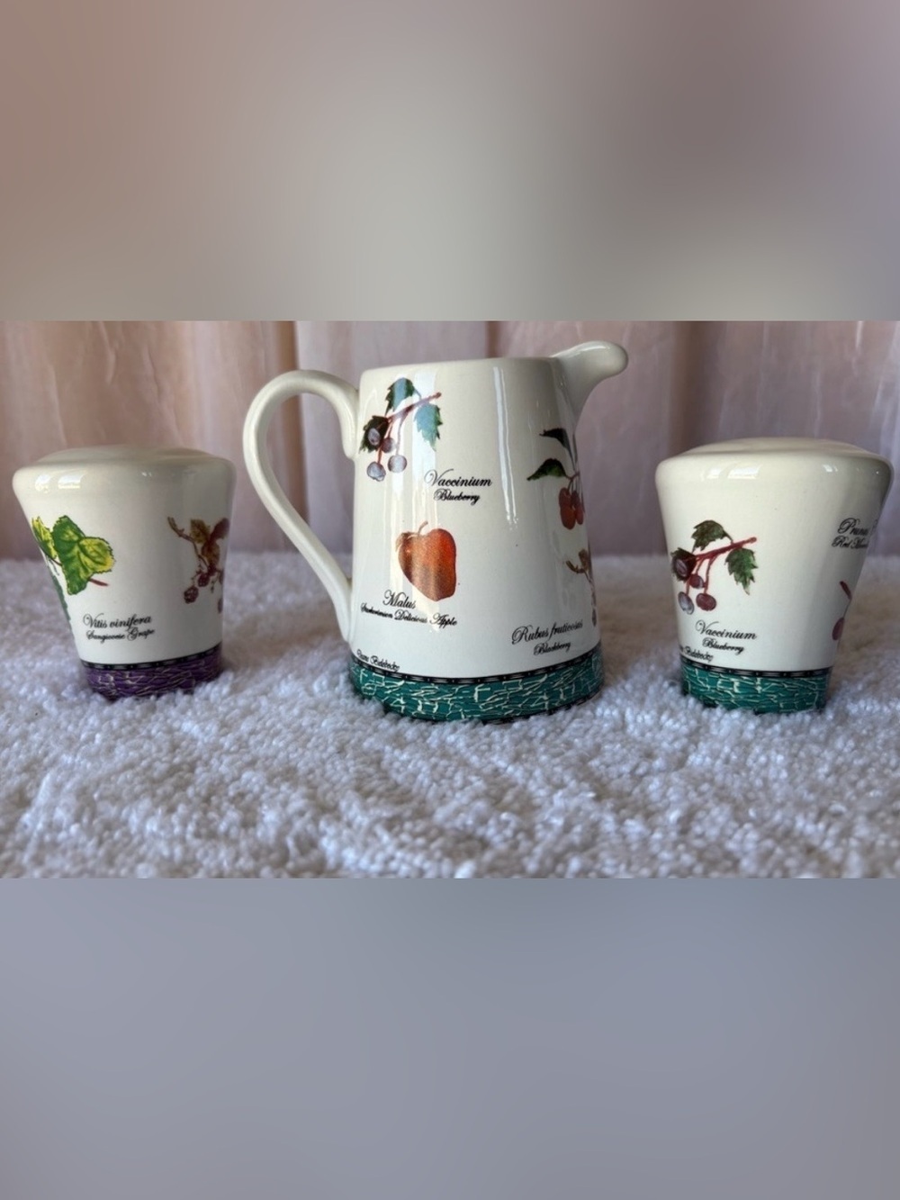 Wedgewood “Sarah’s Garden” Small Creamer with Salt & Pepper Shakers